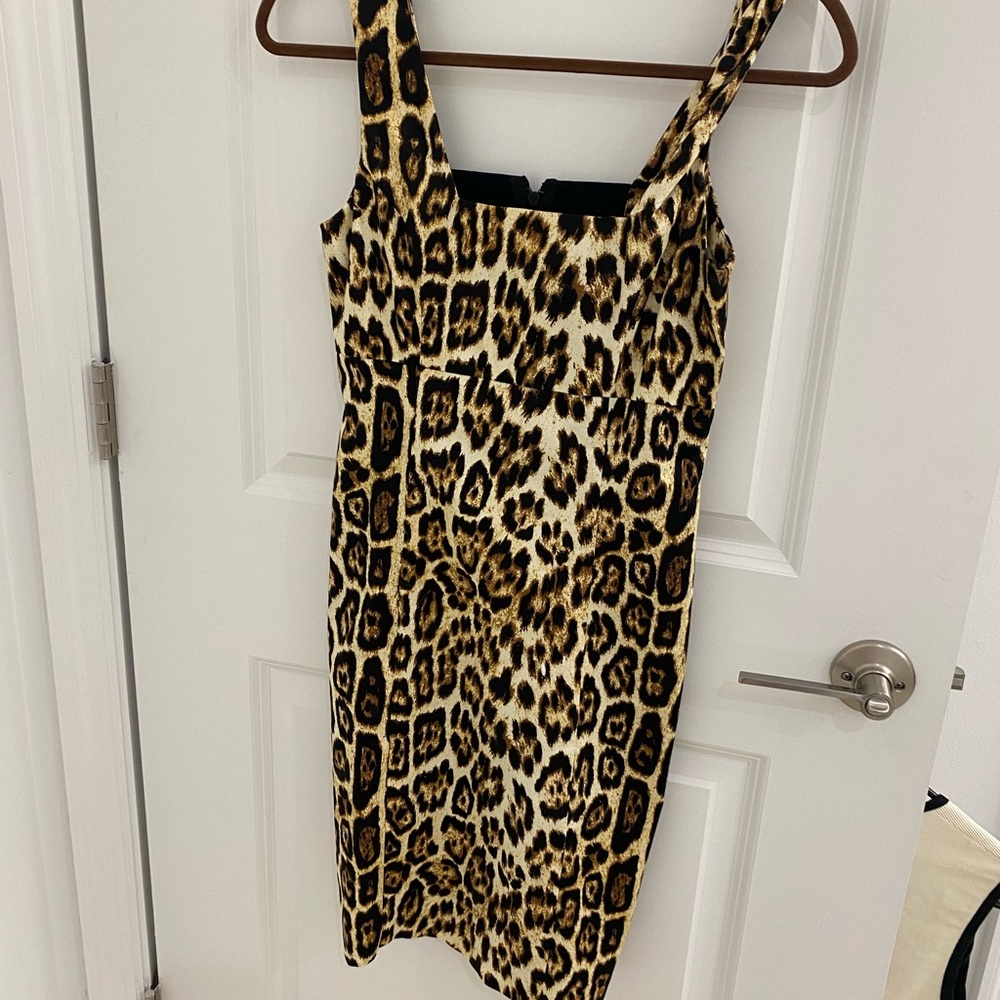 Leopard dress with strapped back